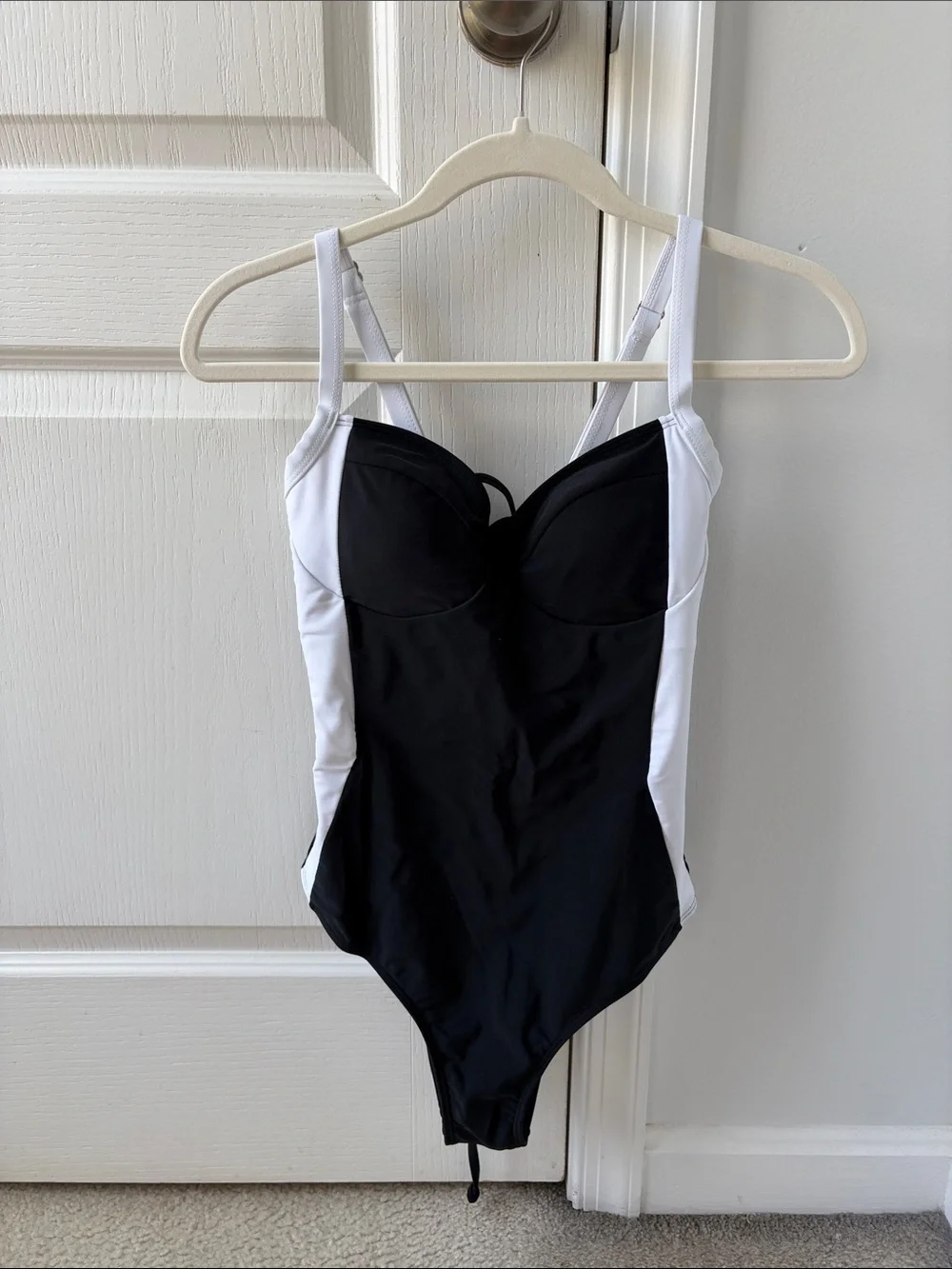 Women’s Black and White One-Piece Swimsuit